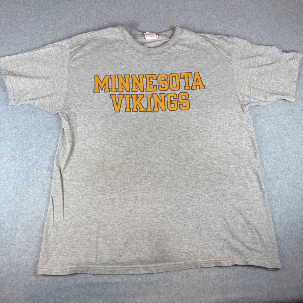 Vintage Champion Minnesota Vikings T Shirt Mens XL Gray NFL Football Tee